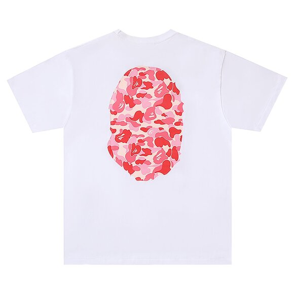 BAPE ABC Camo Big Ape Head T-shirt White Pink | A Bathing Ape - Picture 2 of 2